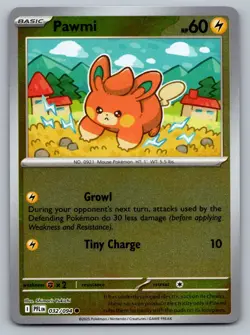 Pokemon TCG ME02: Phantasmal Flames Pawmi 032/094 Reverse Holo - Image 1