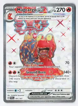 Magcargo ex 191/167 - Pokemon Twilight Masquerade Ultra Rare Full Art Holo NM - Image 1