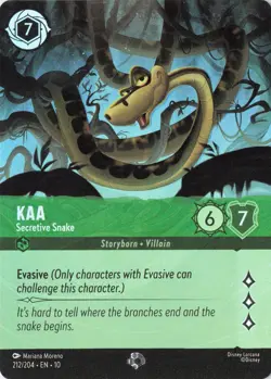 Kaa Secretive Snake Epic 212/204 Foil Whispers in the Well Disney Lorcana 001300 - Image 1