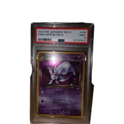 Pokemon Dark Espeon 2001 #196 Neo 4 Holographic Card Japanese PSA MINT 9 - Image 2