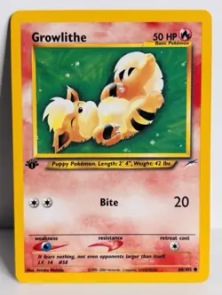 Growlithe - 68/105 - 1st Edition - Neo Destiny - Pokemon Card - - Image 1