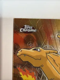 2000 Pokemon Charizard 06 Topps Chrome Variant Big Card!!!!!! - Image 5