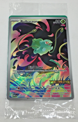 Pokemon TCG SEALED Bulbasaur card 133/132 Mega Evolution Stamped Promo - Image 1