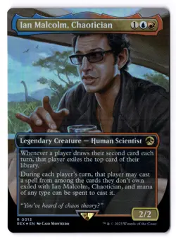 Ian Malcolm, Chaotician NM* FOIL BORDERLESS Jurrasic Park 0013 mtg -UnltdCards - Image 1