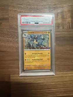 Pokemon TCG Lucario (Scarlet & Violet Stamp) 114/198 PSA 10 - Image 1