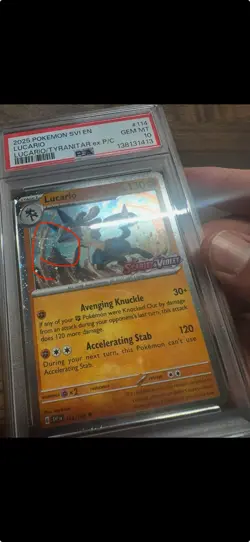 Pokemon TCG Lucario (Scarlet & Violet Stamp) 114/198 PSA 10 With Swirl - Image 3