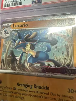 Pokemon TCG Lucario (Scarlet & Violet Stamp) 114/198 PSA 10 With Swirl - Image 3