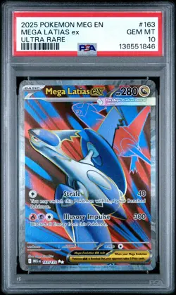 2025 POKEMON MEG EN MEGA EVOLUTION ULTRA RARE 163 MEGA LATIAS EX PSA 10 GEM 1846 - Image 1