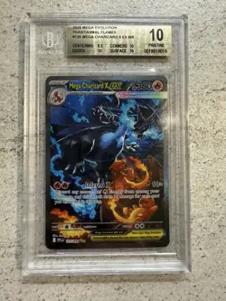 MEGA CHARIZARD X EX SIR 125/094 BGS 10 Pristine Pokemon Phantasmal Flames 2025 - Image 1