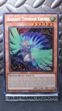 | Yugioh Radiant Typhoon Krosea DOOD-EN015 1st Secret Doom Of Dimensions NM 🔥 | - Image 1