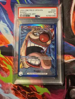 One Piece Buggy Alt Art Leader OP09-042 Emperors in the New World PSA 10 English - Image 1