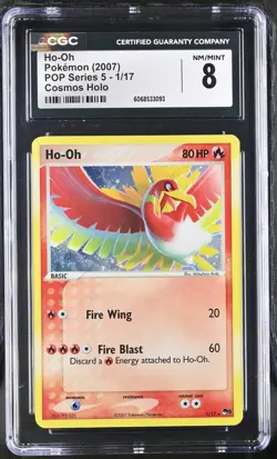 CGC 8 Ho-Oh 2007 POP Series 5 1/17 Cosmos Holo Pokemon Card - Image 1