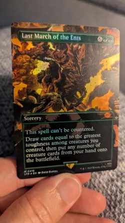 1x Last March Of The Ents Borderless Foil NM - LOTR LTR MTG Magic x1 - Image 1