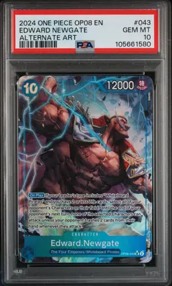 2024 ONE PIECE OP08-TWO LEGENDS ALTERNATE ART #043 EDWARD NEWGATE PSA 10 ENGLISH - Image 1