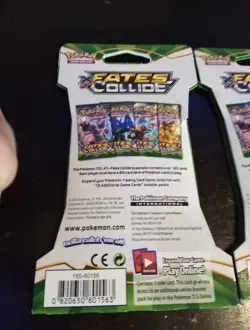 Pokemon XY Fates Collide Sleeved Booster Pack Complete Art Set 4 Packs - Image 5
