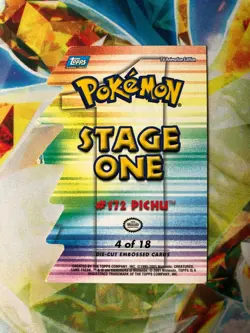 2001 Topps Pokemon Topps Johto League Champions Die Cut Embossed #4 Pichu - Image 2