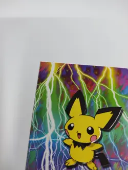 2001 Topps Pokemon Topps Johto League Champions Die Cut Embossed #4 Pichu - Image 4