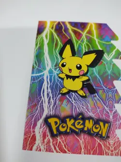 2001 Topps Pokemon Topps Johto League Champions Die Cut Embossed #4 Pichu - Image 5