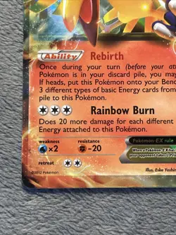 Ho-Oh EX 22/124 Pokemon Card 2012 Dragons Exalted Ultra Rare Holo - Image 4