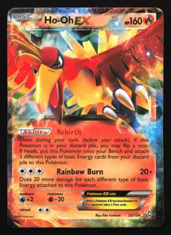 Ho-Oh EX 22/124 Dragons Exalted Ultra Rare Pokemon Card - Image 1