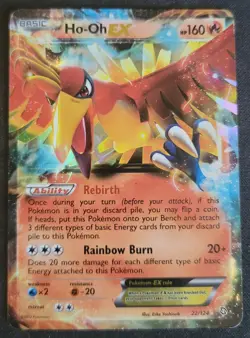 Ho-Oh Ex 22/124 Pokemon TCG Black & White: Dragons Exalted Ultra Rare Card DMG - Image 1