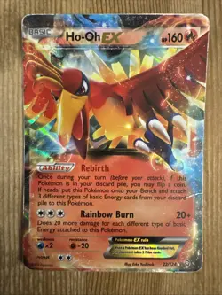 Ho-Oh Ex 22/124 Pokemon Dragons Exalted Black & White Ultra Rare Card DMG O/C - Image 1