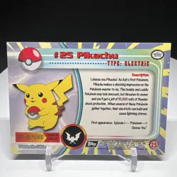 TOPPS 1999 POKEMON TV ANIMATION EDITION SERIES 1 PIKACHU #25 TRADING CARD - Image 2