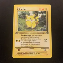 1st Edition German Pikachu 60/64 LP -Vintage Pokemon Card- Jungle (4c) - Image 1