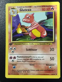 Pokemon Card - German 1st Edition Glutexo (24/102) Charmeleon Base Set LP - Image 1
