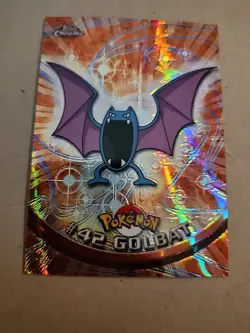 Pokemon #42 Golbat Card Foil Holo Topps Chrome 2000 TV Animation Series 1 - Image 1