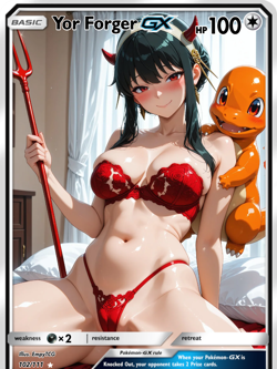 Yor Forger Inspired - Empyreal Origins S6 - Custom Waifu Card Poke Goddess - Image 1