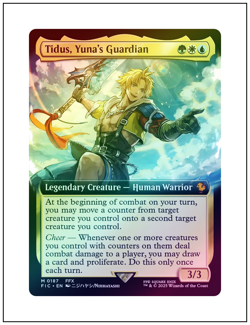 1x Tidus, Yuna's Guardian, Extended Art Foil, Final Fantasy, Magic MTG NM - Image 1