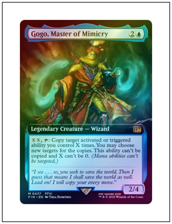1x Gogo, Master of Mimicry, Extended Art Foil, Final Fantasy, Magic MTG NM - Image 1