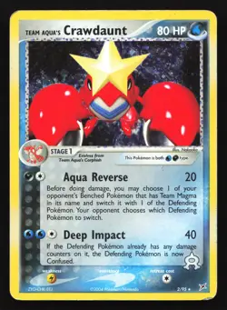 Team Aqua's Crawdaunt 2/95 Team Magma vs Team Aqua Holo Rare Pokemon Card - Image 1