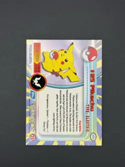 Pikachu #25 Topps Blue Label TV Animation Edition Pokemon TCG 1999 NM - Image 2