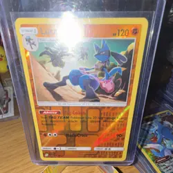 Pokemon TCG Lucario Rare Reverse Holo SM-Unified Minds 117/236 HP120 Tag Coach - Image 2
