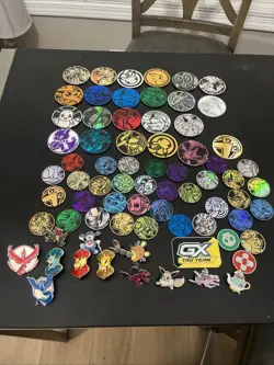 Pokemon TCG Collector’s Coins / Pins Lot Mostly Unique Awesome Deal! - Image 1