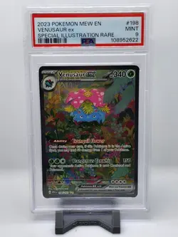 2023 POKEMON MEW EN-151 SPECIAL ILLUSTRATION RARE #198 VENUSAUR EX PSA 9 - Image 1