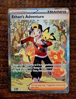 2025 Pokemon Destined Rivals Ethan's Adventure Special Illustration Rare 236/182 - Image 1