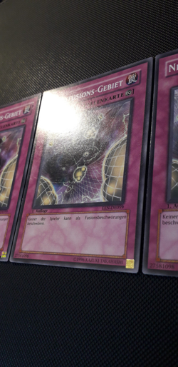 Yu-Gi-Oh! 3x Nichtfusions-Gebiet, EEN-DE059, COmmon, 1. Auflage, Deutsch, EX - Image 3