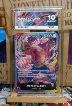Monkey D Luffy P L Release Event Giveaway PROMO ONE PIECE ACE GRADING GEM 10 - Image 1