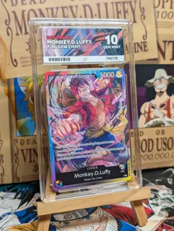Monkey D Luffy P L Release Event Giveaway PROMO ONE PIECE ACE GRADING GEM 10 - Image 2