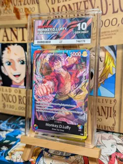 Monkey D Luffy P L Release Event Giveaway PROMO ONE PIECE ACE GRADING GEM 10 - Image 3