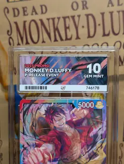 Monkey D Luffy P L Release Event Giveaway PROMO ONE PIECE ACE GRADING GEM 10 - Image 4