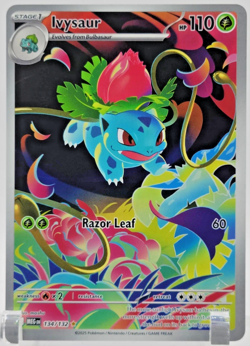 Pokemon TCG Mega Evolution Ivysaur 134/132 Illustration Rare NM Near Mint - Image 1