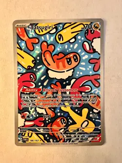 Pokemon TCG Twilight Masquerade Tatsugiri Illustration Rare 186/167 - Image 1