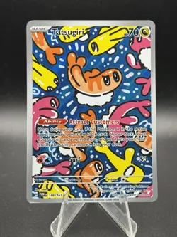 Pokemon TCG Twilight Masquerade Tatsugiri 186/167 Illustration Rare - Image 1