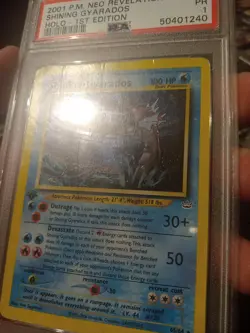 Pokemon TCG Shining Gyarados 1st Edition Neo Revelation Holo PSA 1 - Image 4