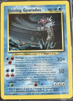 Shining Gyarados 65/64 Neo Revelation Holo Secret Rare Pokemon TCG Nintendo WOTC - Image 1