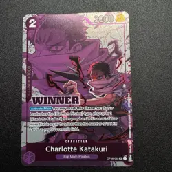 Charlotte Katakuri OP08-062 - Winner Promo Foil One Piece TCG Card Game English - Image 1
